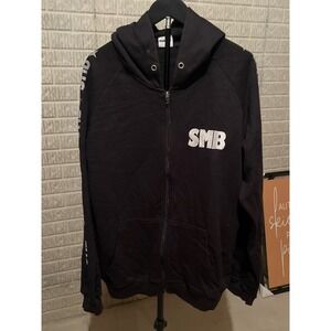 SMB Self Motivated Brand Black Full Zip Hoodie Sweatshirt Streetwear‎ XL